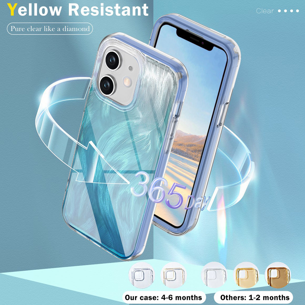 For iPhone 11 Feather Pattern Case Gradient PC+TPU Protective Phone Cover with Screen Protector For iPhone 11 Feather Pattern Case Gradient PC+TPU Protective Phone Cover with Screen Protector